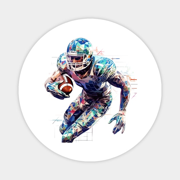 American Football Sport Game Champion Competition Abstract Magnet by Cubebox